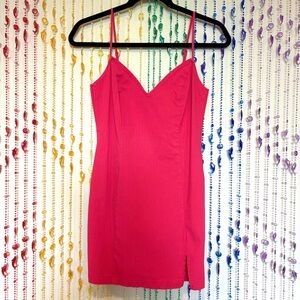 URBAN OUTFITTERS Hot Barbie Pink Spaghetti Strap Mini Dress